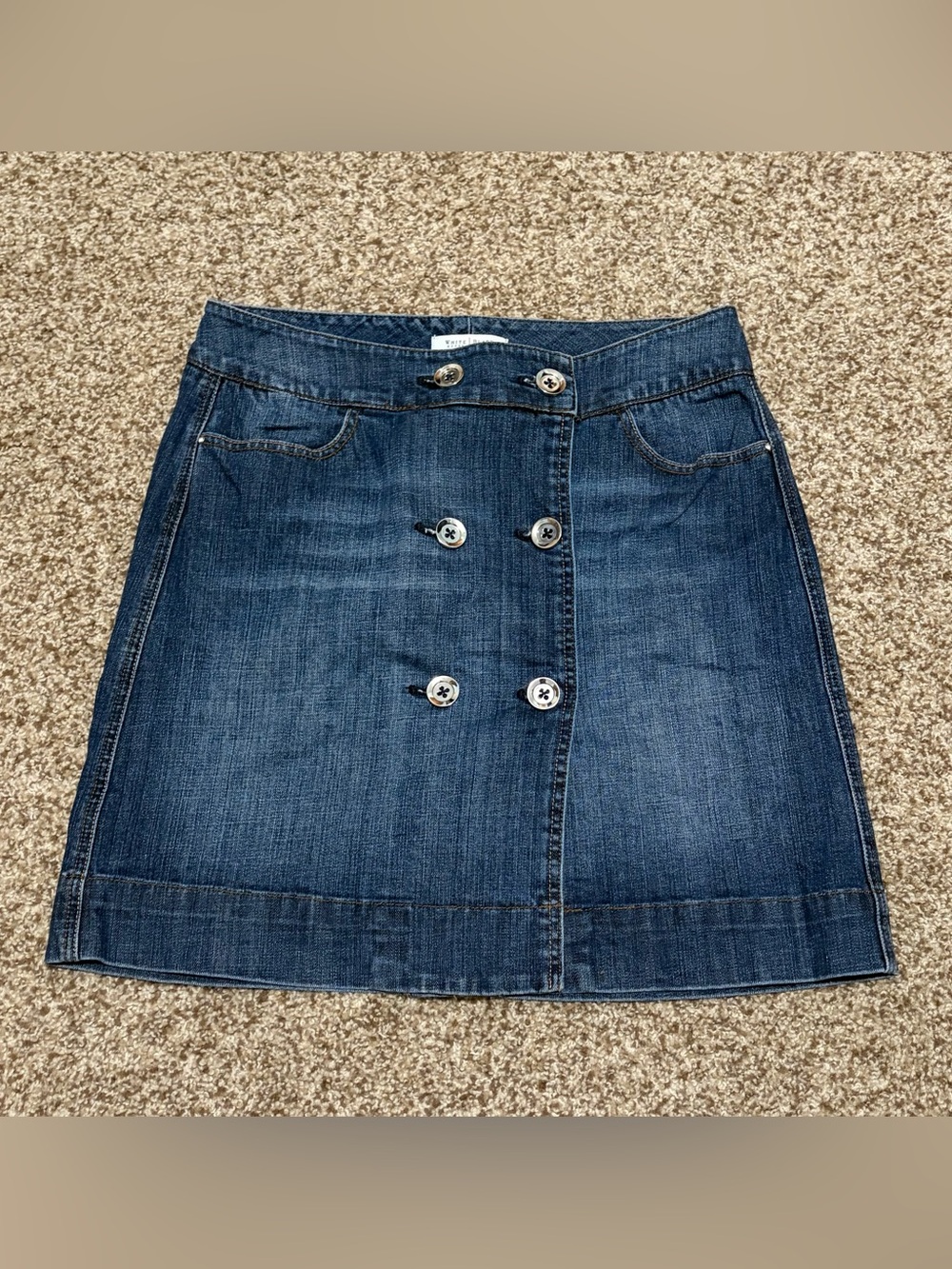 White House Black Market blue jean skirt Great quality Like new!